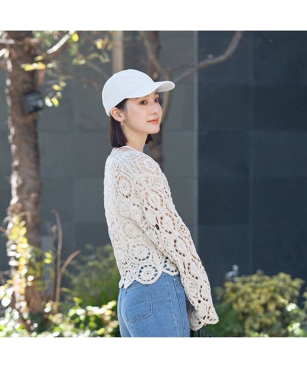 林八百吉商店 un chapeau  シャーリングキャップ アイボリー