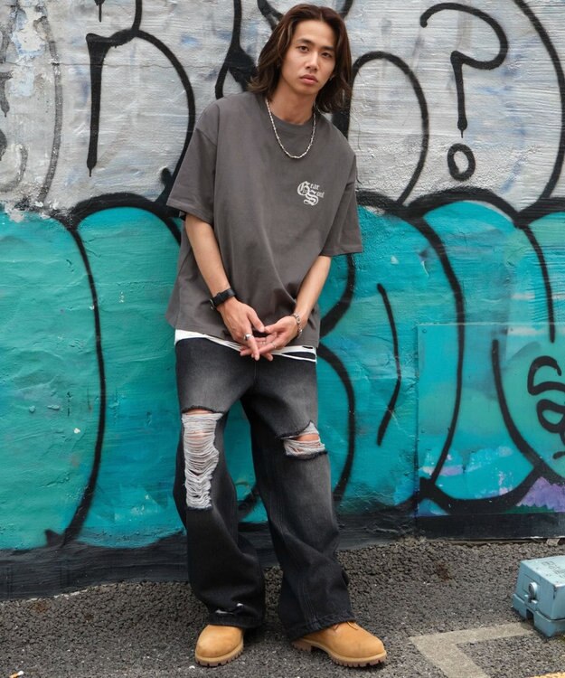 WEGO 【ユニセックス着用ITEM/SMLサイズ展開】ヴィンテージライクグラフィックT（SS） 柄8