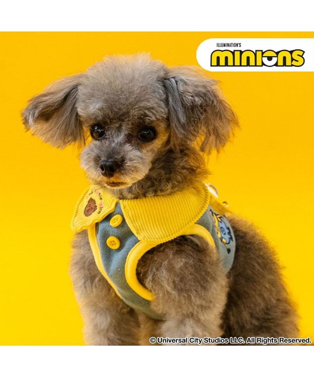 PET PARADISE ミニオン ベストハーネス Ｓ ライトインディゴブルー×イエロー