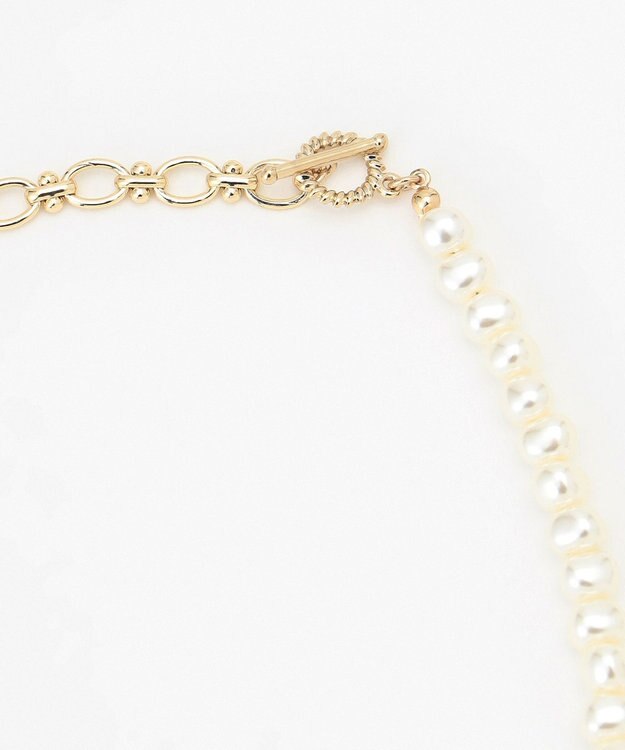 組曲 パールミックスチェーンネックレス ゴールド系