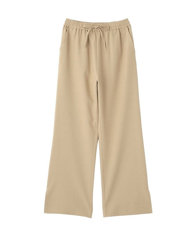 Green Parks 裾スリットイージーフレアパンツ Beige