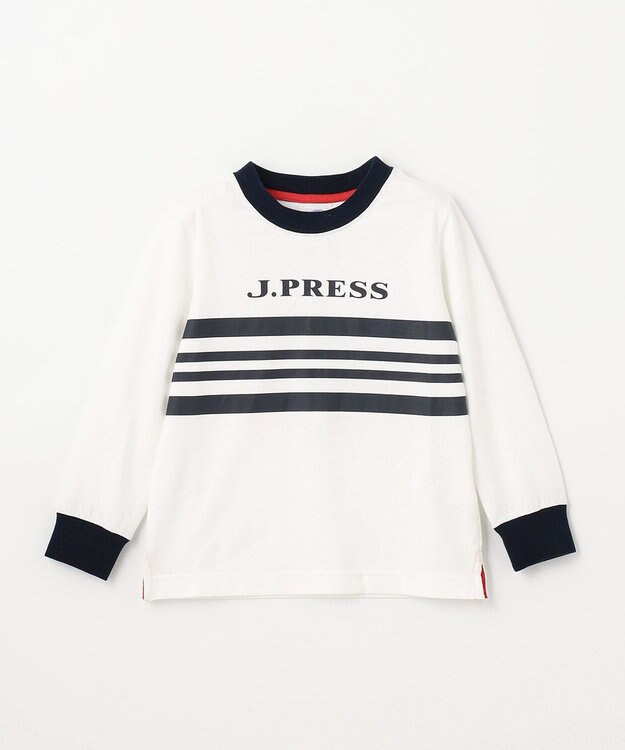 J.PRESS KIDS 【110-130cm】BORDER×COMBI カットソー オフホワイト系