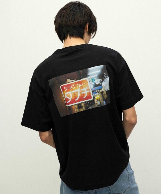 NAVE タブチ×NAVE プリント半袖Ｔシャツ ブラック系
