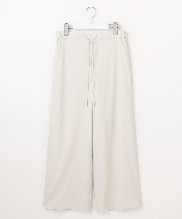 J.PRESS LADIES S 【洗える】セルロースリネンストレッチ イージー パンツ ライトグレー系