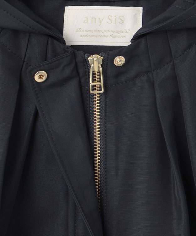ANY SIS S 【撥水・UVカット・花粉ガード】2WAYラグランフーディ ブルゾン ネイビー
