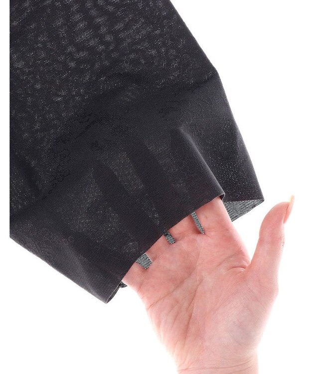 WACOAL ガードル ロング丈 【EverChic】 綿混メッシュ生地(本体) 通気性(本体) ほどよくおなか押さえ フリーカッティング仕様(裾) レディース GRC430 /ワコール ブラック