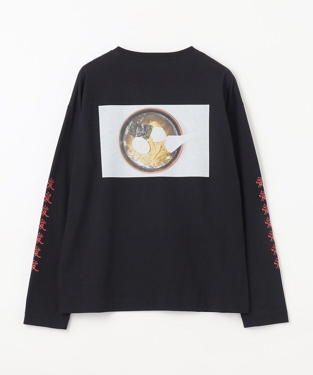 NAVE タブチ×NAVE プリント長袖Tシャツ ブラック系