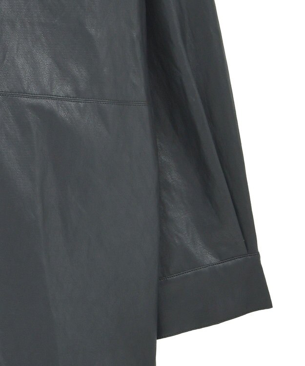 YECCA VECCA レザーライクシャツジャケット Black