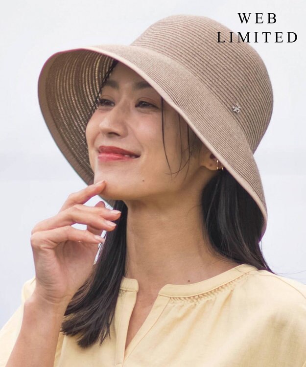 J.PRESS LADIES 【WEB限定・洗える・UV・畳める】BRAID ハット ブラウン系
