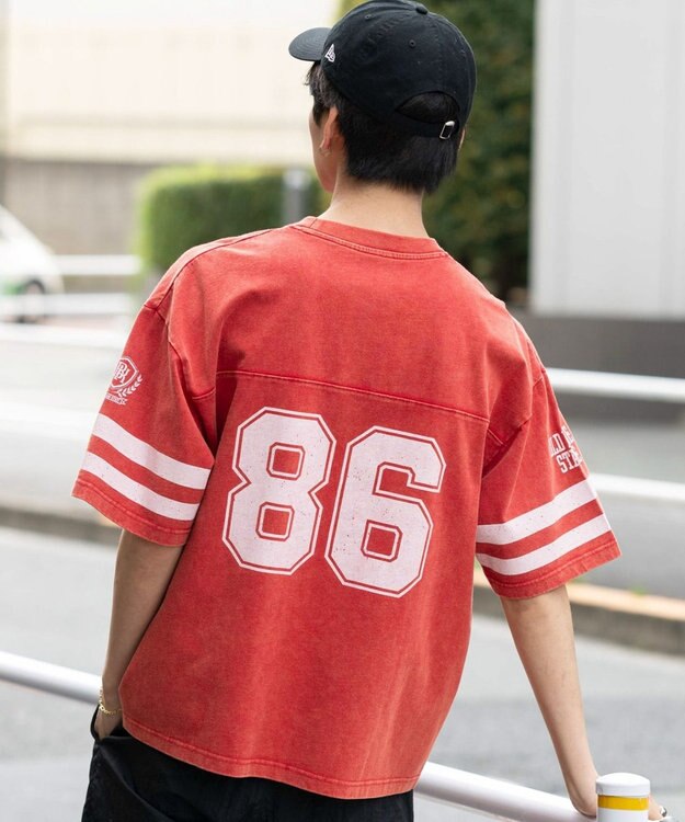 WEGO 【ユニセックス着用ITEM/MLサイズ展開】ナンバリングT（SS） レッド