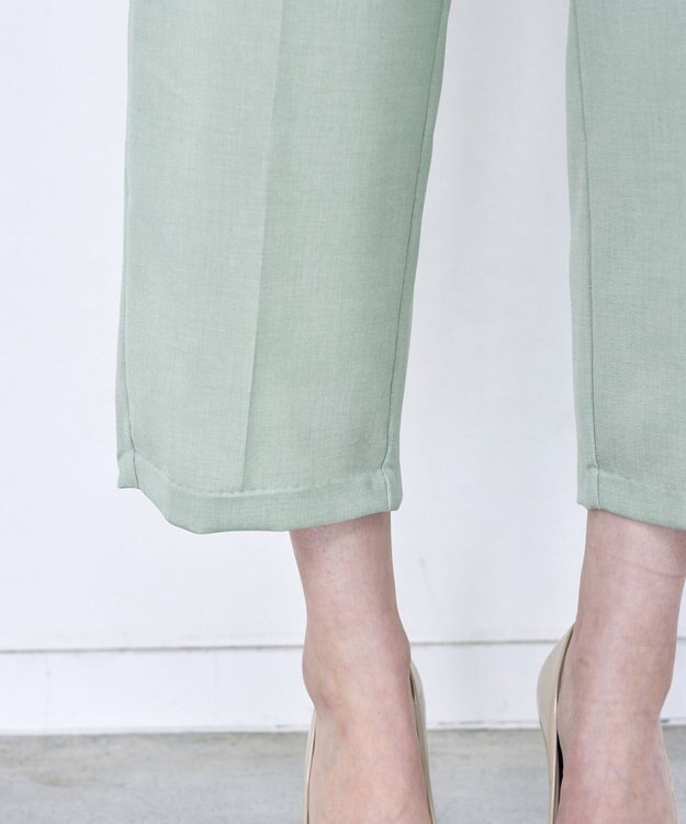 Tiaclasse 【日本製・洗える】麻調ワイドパンツ ミント