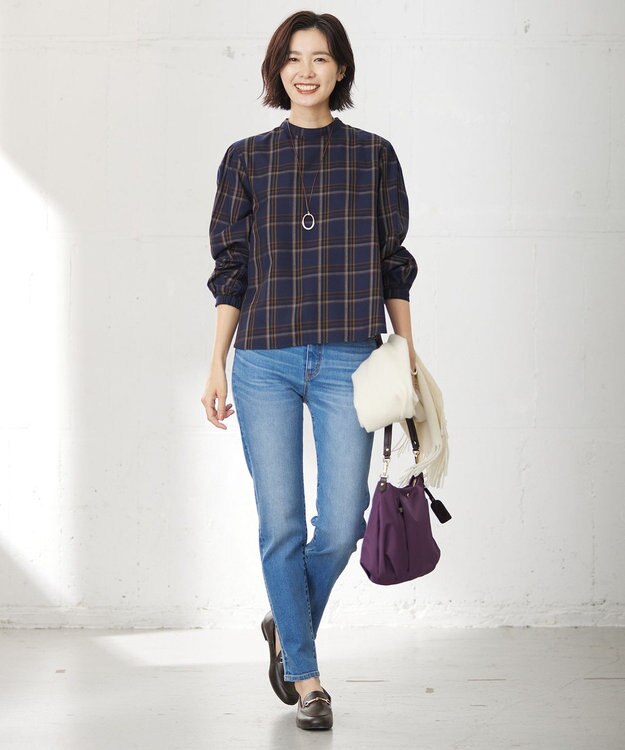 J.PRESS LADIES 【WEB限定カラーあり・2way】 ナイロン ショルダー バッグ パープル系