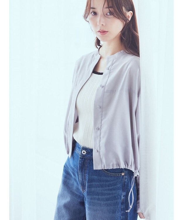 earth music&ecology シャツブルゾン Light Gray