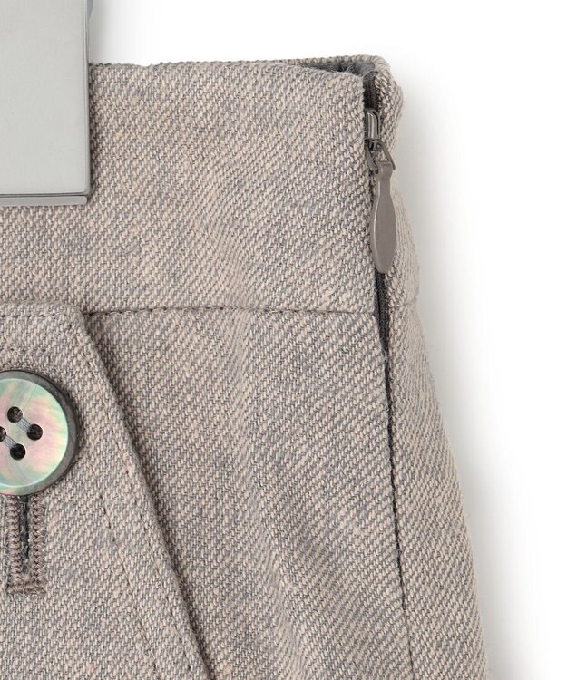 23区 L 【セットアップ対応】リネン ミックスツイード   マリン パンツ ベージュ系