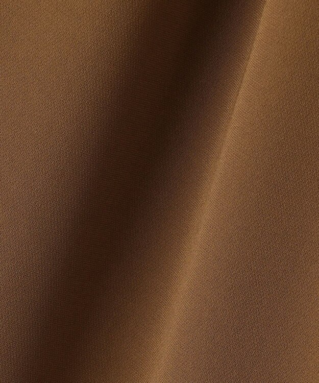 BEIGE， GYPSUM / シルキータッチ セミワイドタックパンツ Brown