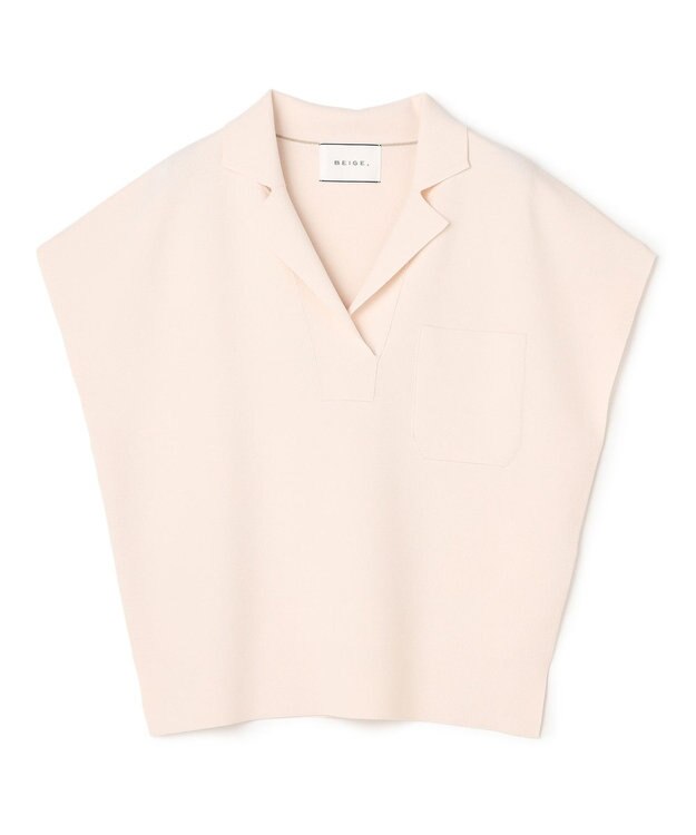 BEIGE， NADIA / ストレッチ スキッパーニット Pink