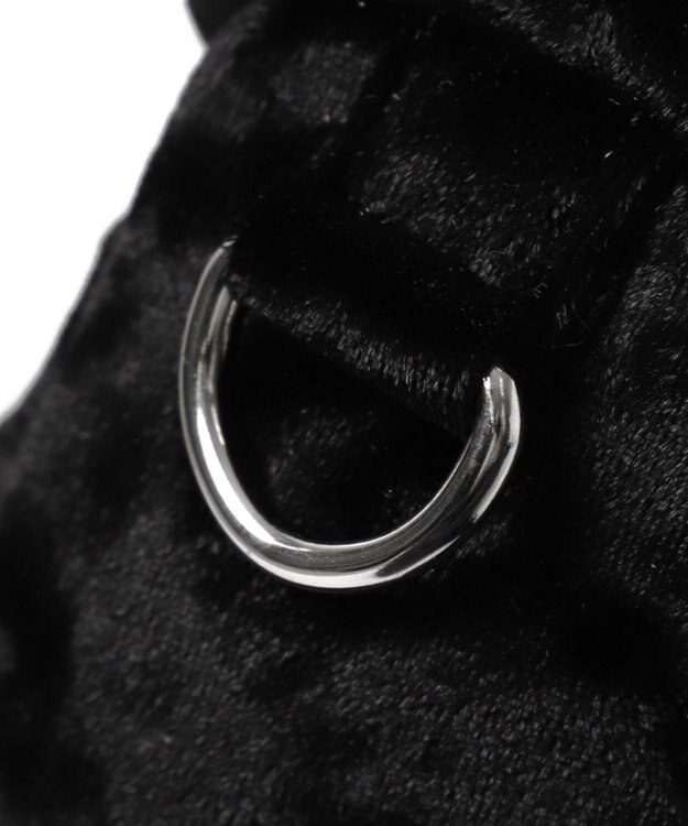 WEGO ベロアフリルギャザーショルダー ブラック