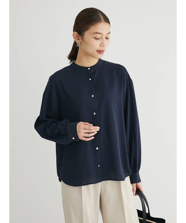 Green Parks ・ＥＬＥＮＣＡＲＥ　ＤＵＥ　バックプリーツブラウス Navy