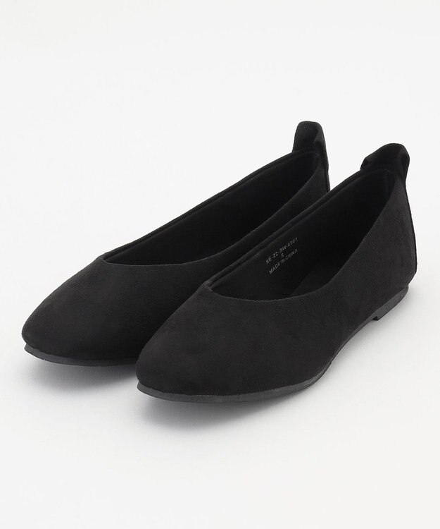 ANY 【定番人気・履き心地抜群】走れるバレエパンプス ブラックスエード