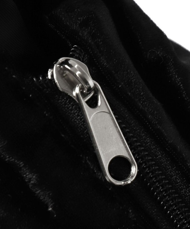 WEGO ベロアフリルギャザーショルダー ブラック