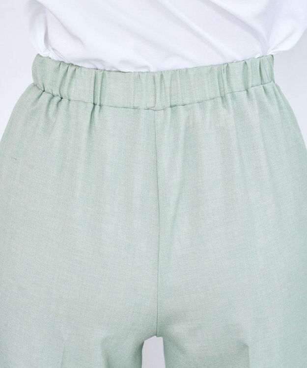 Tiaclasse 【日本製・洗える】麻調ワイドパンツ ミント