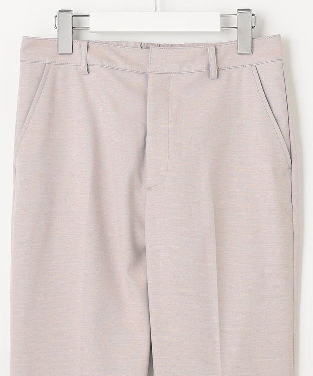 J.PRESS LADIES 【洗える】シャークスキン テーパード パンツ ピンク系