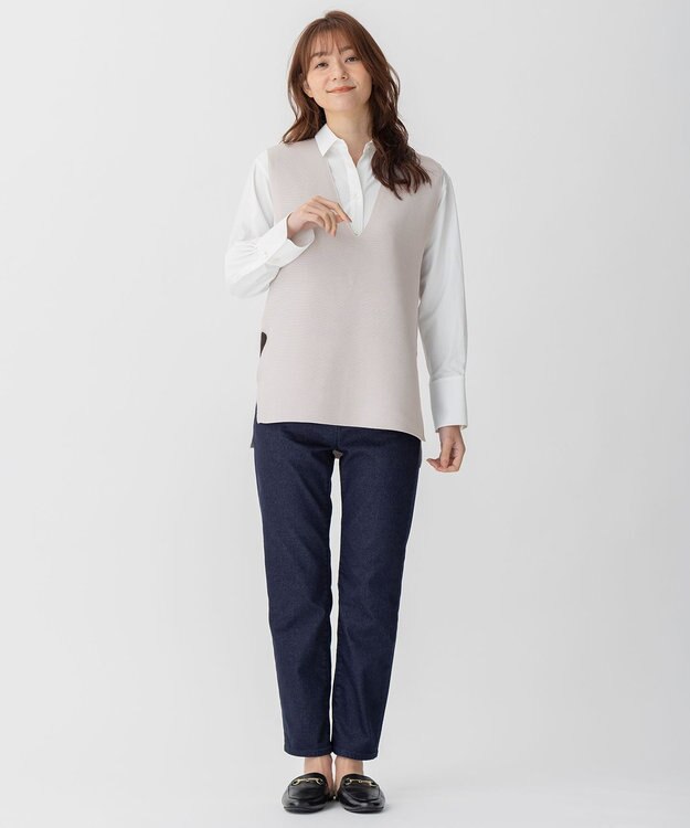 WEB限定/洗える】ベビースキンデニム ストレートデニム / 自由区