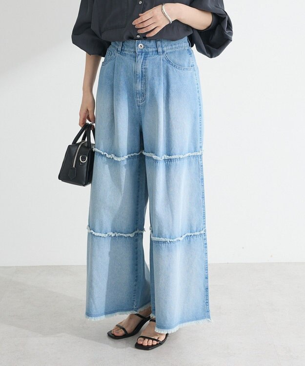 Green Parks ・ＳＵＧＡＲ　ＳＰＯＯＮ　ティアードデニムパンツ Indigo