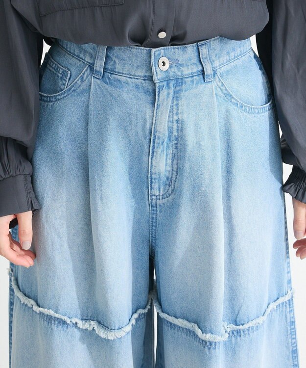 Green Parks ・ＳＵＧＡＲ　ＳＰＯＯＮ　ティアードデニムパンツ Indigo