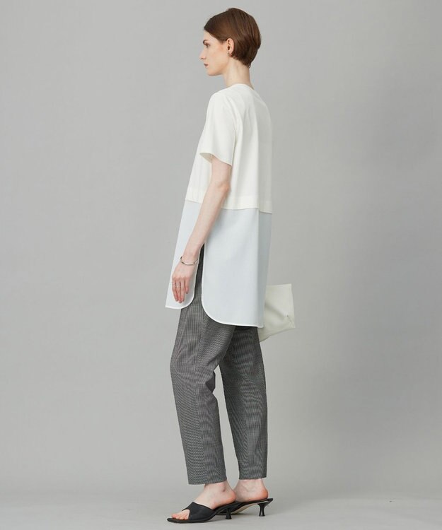 ICB L 【人気のため新色追加・UVケア・洗える】シアージャージーコンビ カットソー オフホワイト系