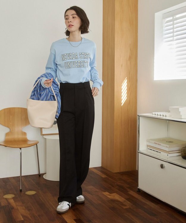 WEGO 【ANGIE VINTAGE】GILDAN カレッジロゴ オーバーサイズ プリント ロンT 柄29