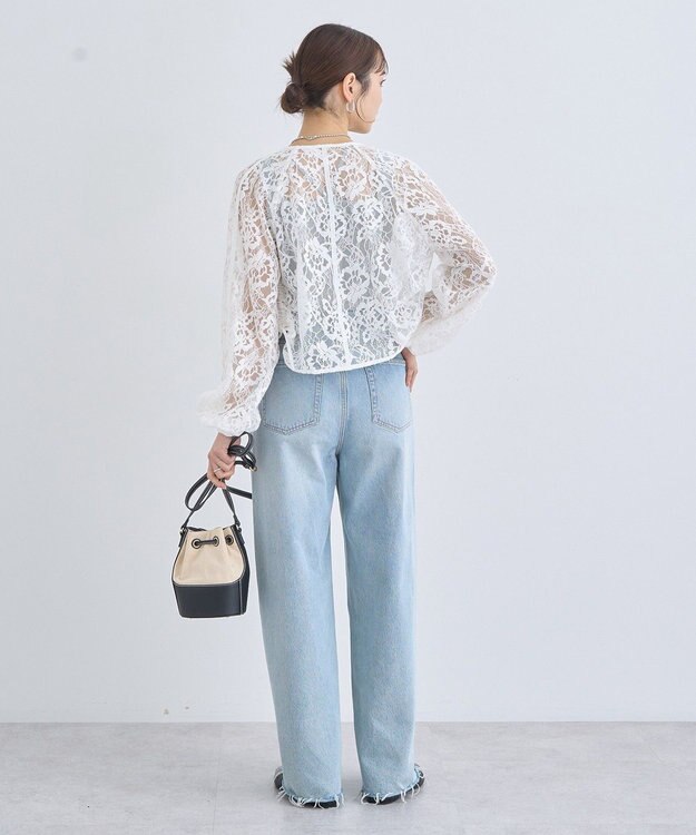 earth music&ecology レースＺＩＰシャツ Off White