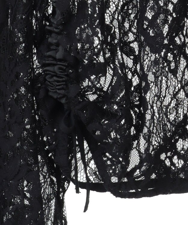 earth music&ecology レースＺＩＰシャツ Black