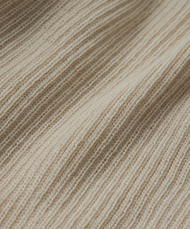 TOQUE 〈大草直子さんアドバイザー〉ベビーアルパカ×シルク ハイネックニット ホワイト