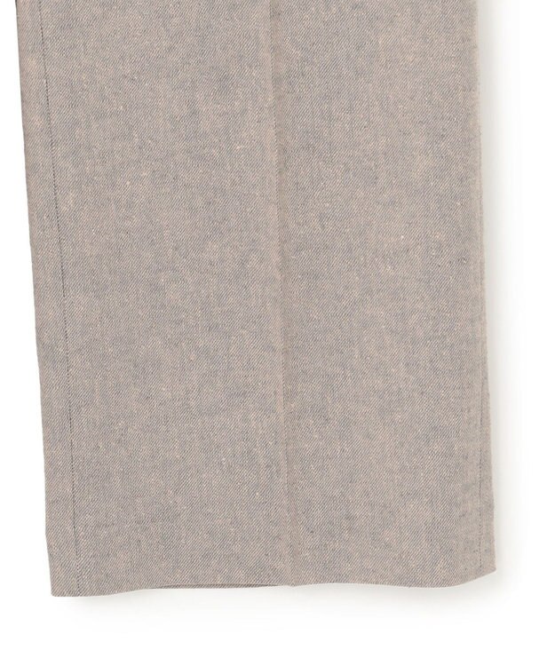 23区 L 【セットアップ対応】リネン ミックスツイード   マリン パンツ ベージュ系