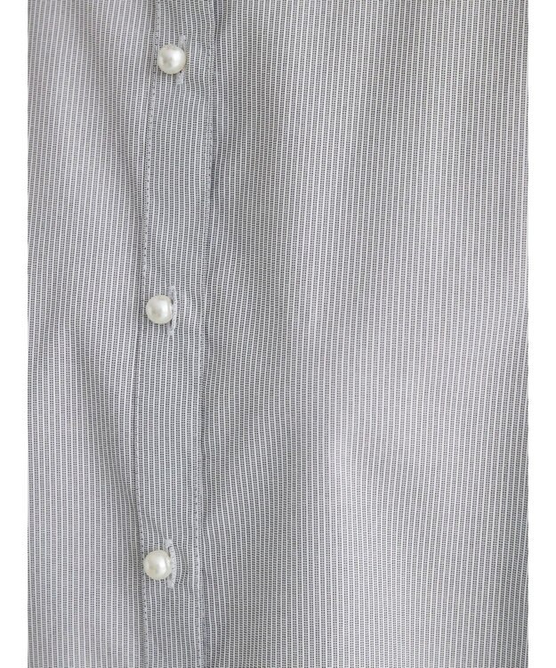 Green Parks パール釦ストライプシャツ Stripe Black