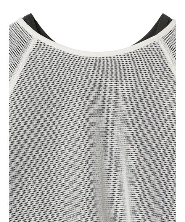 Green Parks ＳＥＴ２点　メッシュ＋ノースリーブワンピース Off White