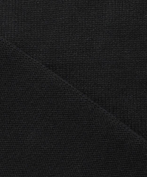 23区 【洗える】コットンリリー Vネック ベスト ブラック系