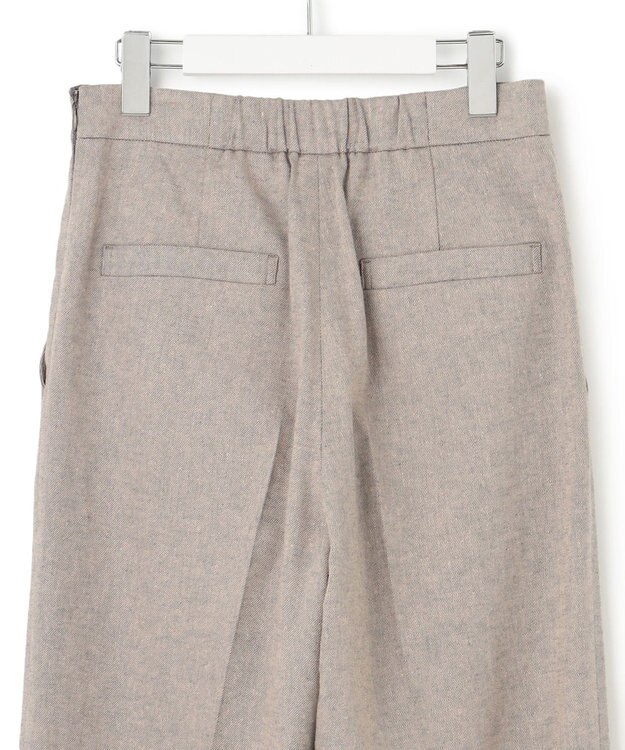 23区 L 【セットアップ対応】リネン ミックスツイード   マリン パンツ ベージュ系