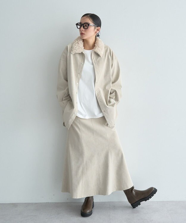 YECCA VECCA レザーライクシャツジャケット Black