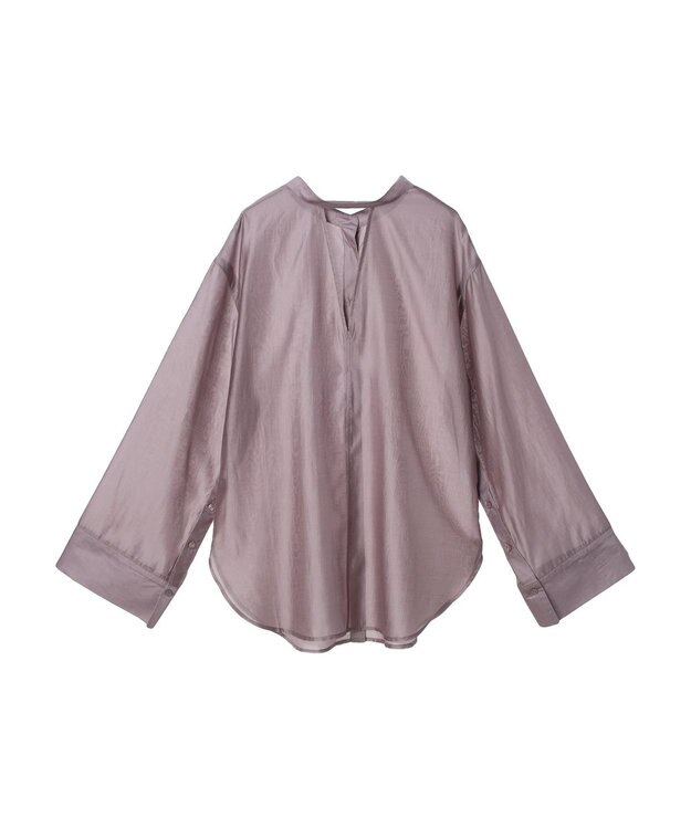 earth music&ecology マルチウェイシアーシャツ Grayish Pink