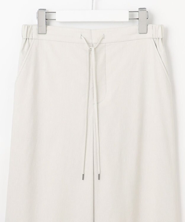 J.PRESS LADIES 【洗える】セルロースリネンストレッチ イージー パンツ ライトグレー系