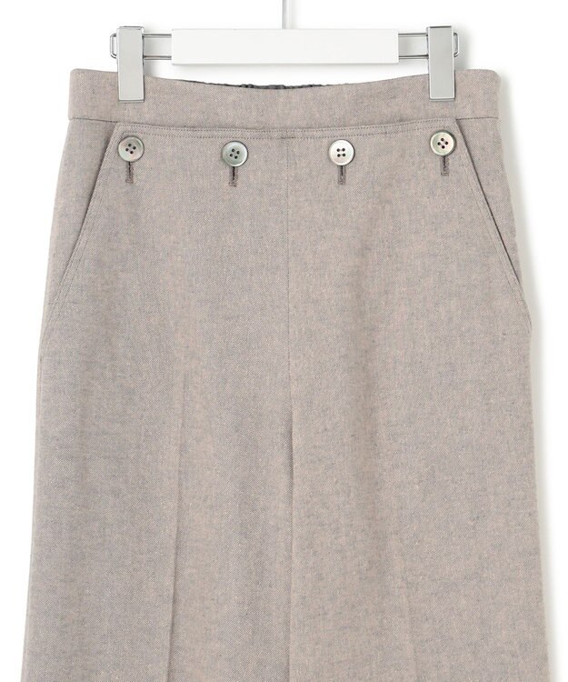 23区 L 【セットアップ対応】リネン ミックスツイード   マリン パンツ ベージュ系