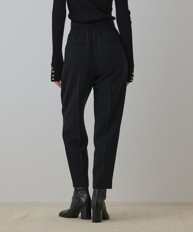 GRACE CONTINENTAL ハイウエストテーパードパンツ ブラック