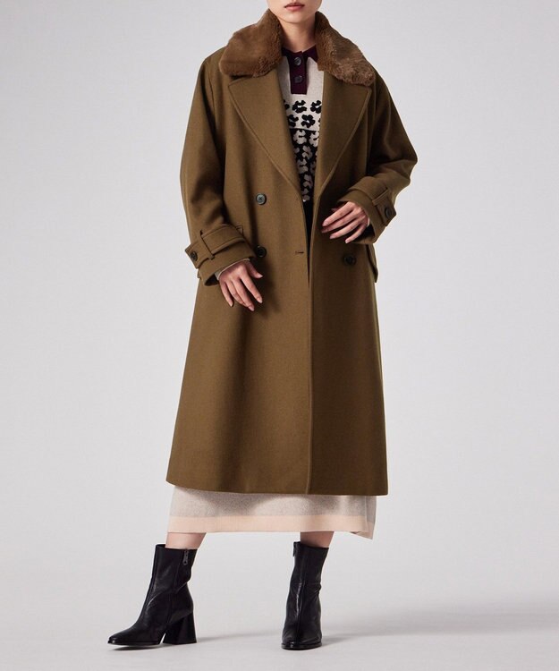 Paul Smith ウールカルゼ ロングコート ブラウン