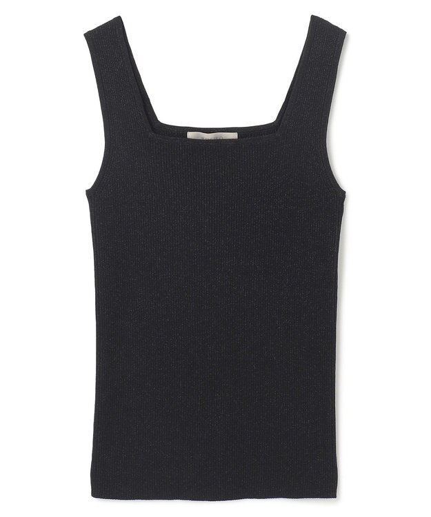 UNFILO ラメリブタンクトップ ブラック