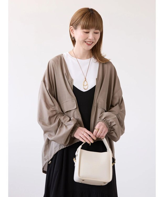 AMERICAN HOLIC イージーケア＋接触冷感　シアーブルゾン Mocha