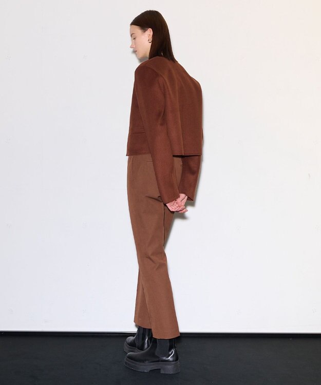 JOSEPH ライトダブルフェイス　ショート丈ジャケット Mahogany