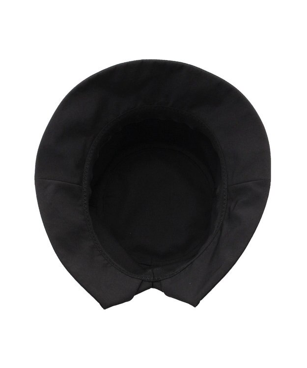 MOONBAT 【遮光100％/遮熱/UVカット】FURLA(フルラ)小ツバ 後ろ割れ バケットハット 帽子 無地 チャーム付き 手洗い可能/サイズ調整可能 ブラック