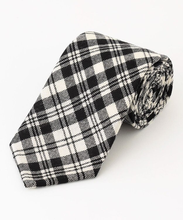 J.PRESS MEN 【STEPHEN WALTERS】ウールタータンチェック ネクタイ ホワイト系3